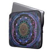 Galactic Bloom Mandala Laptopschutzhülle (Vorderseite Links)