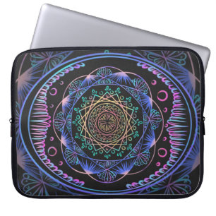 Galactic Bloom Mandala Laptopschutzhülle