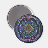 Galactic Bloom Mandala Magnet (Vorderseite/Rückseite)