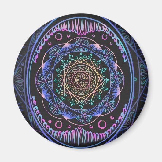 Galactic Bloom Mandala Magnet (Vorne)
