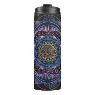 Galactic Bloom Mandala Thermosbecher