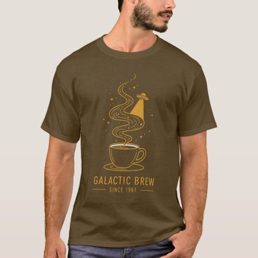 Galactic Brew - Interstellar Coffee seit 1961 T-Shirt (Vorderseite)