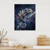 Galactic Chameleon Star Branch Poster (Küche)