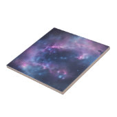 Galactic Dreams Soft Watercolor Splash on Blue Fliese (Seite)