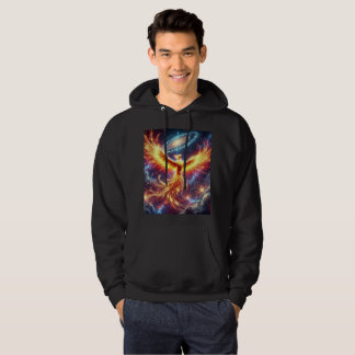 Galactic Fire Phoenix Hoodie T - Shirt Design.