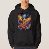 Galactic Fire Phoenix Hoodie T - Shirt Design. (Vorderseite)