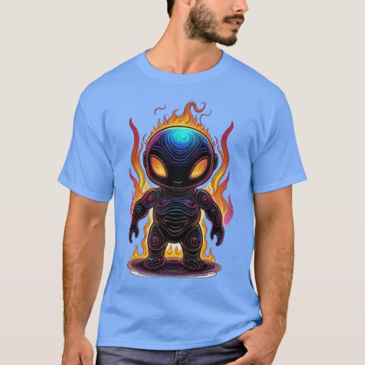 Galactic Flame Chibi: Alien Blaze T-Shirt (Vorderseite)