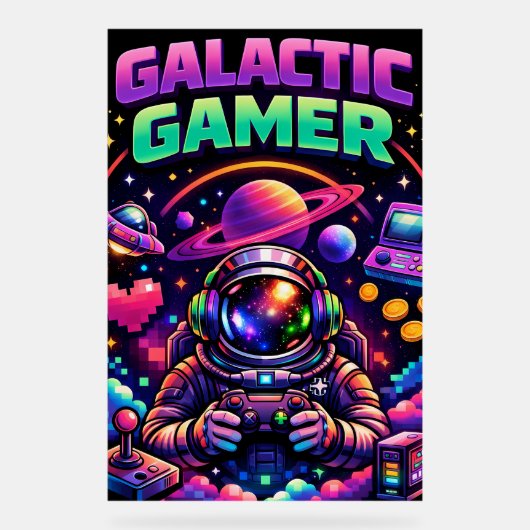 Galactic gamer acrylschild (Vorderseite)