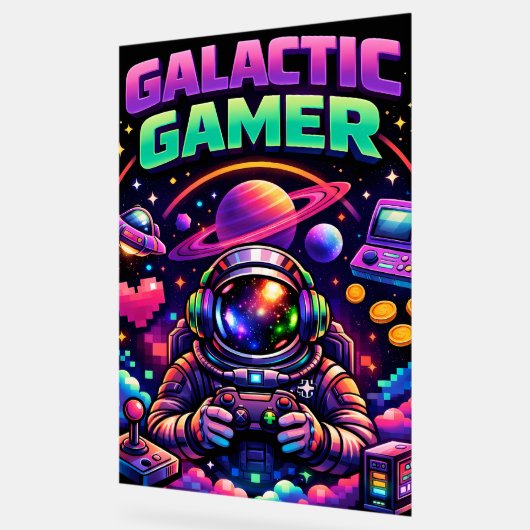 Galactic gamer acrylschild (Winkel)