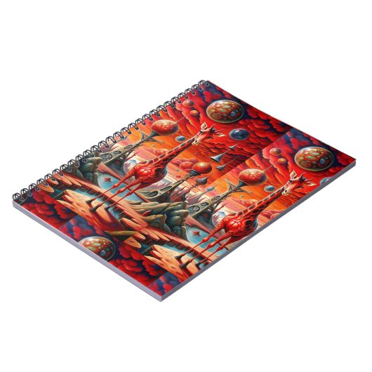 "Galactic Giraffe Dreams Notebook" Notizblock (Linke Seite)