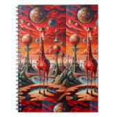 "Galactic Giraffe Dreams Notebook" Notizblock (Vorderseite)