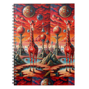 "Galactic Giraffe Dreams Notebook" Notizblock