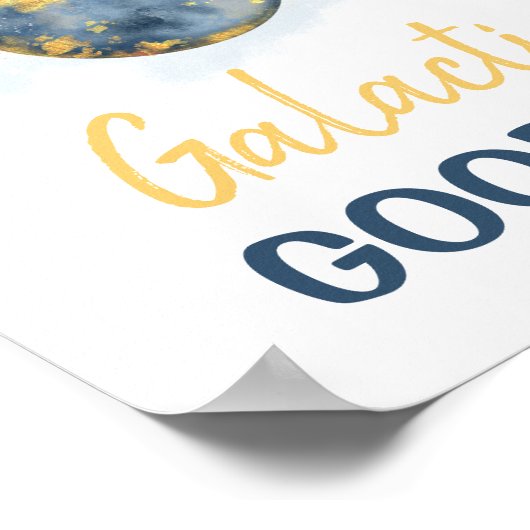 Galactic Goodies Weltraumgalaxie Junge Geburtstag Poster (Ecke)