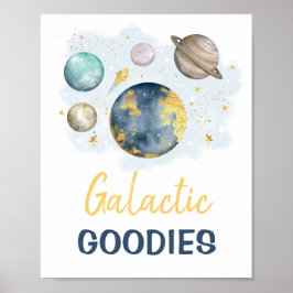 Galactic Goodies Weltraumgalaxie Junge Geburtstag Poster