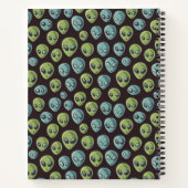 "Galactic Goofballs: Alien Antics on Black" Notizblock (Rückseite)