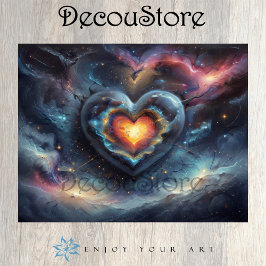 Galactic Heart Decoupage Seidenpapier