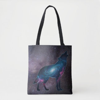Galactic Howling Wolf Silhouett Tasche