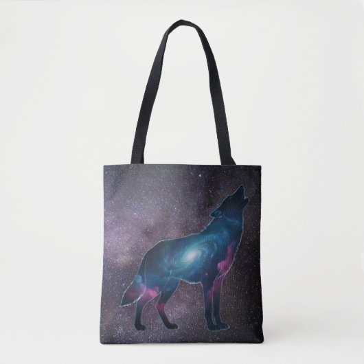 Galactic Howling Wolf Silhouett Tasche (Vorderseite)