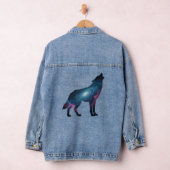 Galactic Howling Wolf Silhouette Jeansjacke (Hangar)
