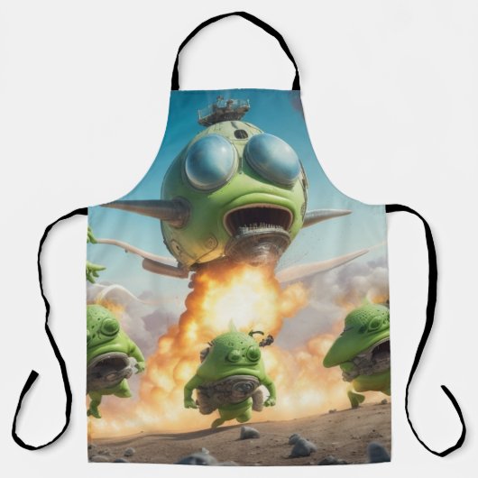 Galactic Kitchen Adventures Seltsame Alien Invasio Schürze (Vorderseite)