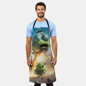 Galactic Kitchen Adventures Seltsame Alien Invasio Schürze (Getragen)