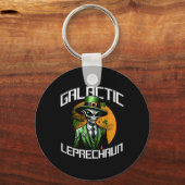 Galactic Leprechaun St. Patricks Day Alien Adven Schlüsselanhänger (Vorderseite)