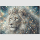 Galactic Lion Portrait Decoupage Seidenpapier (Vorderseite)