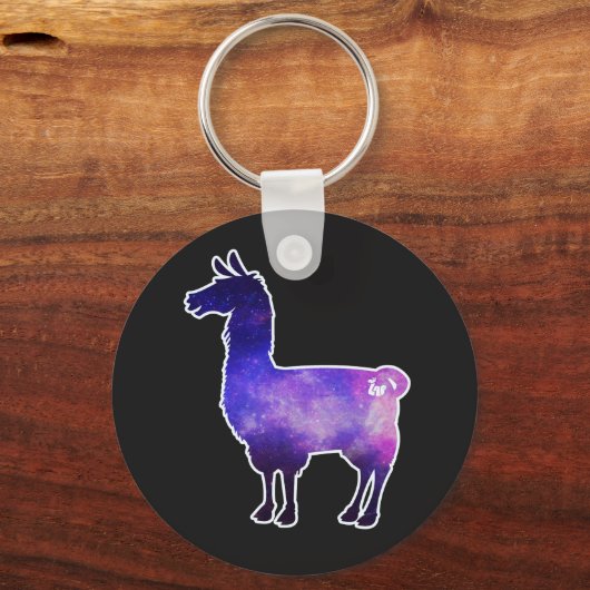 Galactic Llama Keychain Schlüsselanhänger (Vorderseite)
