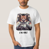 Galactic Meowventure: Funny Astronaut Cat T - Shir T-Shirt (Vorderseite)