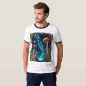 Galactic Mushroom Forest Fantasy T - Shirt (Vorne ganz)