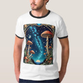 Galactic Mushroom Forest Fantasy T - Shirt (Vorderseite)