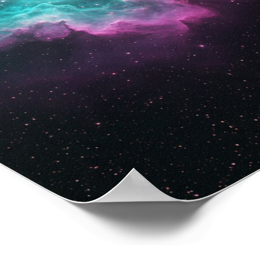 Galactic Nebula Space Print Poster (Ecke)
