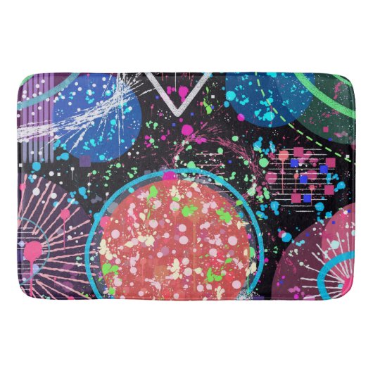 Galactic Neighborhood: Abstract Art Badematte (Vorderseite)