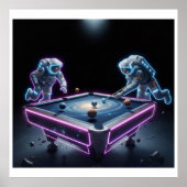 Galactic Pool Night – Astronauts Playing Cosmic Bi Poster (Vorne)