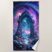 Galactic Portal Fantasy | kosmisches Gateway Strandtuch (Vorderseite)