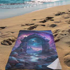 Galactic Portal Fantasy | kosmisches Gateway Strandtuch