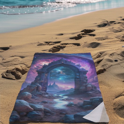 Galactic Portal Fantasy | kosmisches Gateway Strandtuch