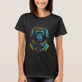 Galactic Primate Explorer Monkey Astronaut Adventu T-Shirt (Vorderseite)