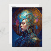 Galactic Queen Science Fiction Fantasy Postkarte (Vorne/Hinten)