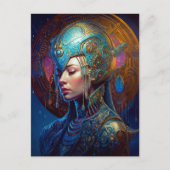 Galactic Queen Science Fiction Fantasy Postkarte (Vorderseite)