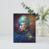 Galactic Queen Science Fiction Fantasy Postkarte (Stehend Vorderseite)