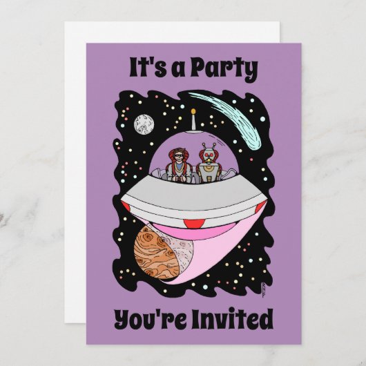 Galactic Road Trip 2018 Einladung (Vorne/Hinten)