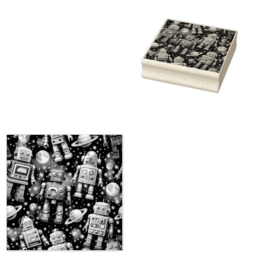 Galactic robot exploration cosmic gummistempel (Stempel)