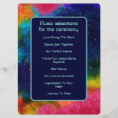 Galactic SciFi Wedding Music Program Programm (Vorderseite)