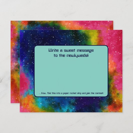 Galactic SciFi Wedding Rocket Ship Contest Paper (Vorne/Hinten)