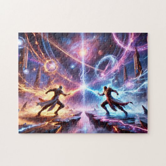 Galactic Showdown Cosmic Duel Space Theme Gift Puzzle (Horizontal)