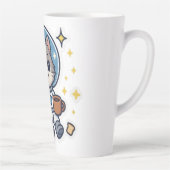 "Galactic Sips - Space Cat Tea Break" Milchtasse (Rechts)