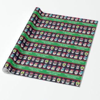 Galactic Space Santas Gift Wrap Geschenkpapier