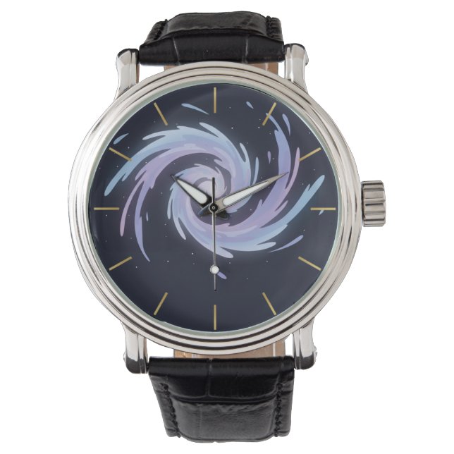 Galactic Spiral Galaxy Watch Cosmic Nebula Space  Armbanduhr (Vorderseite)