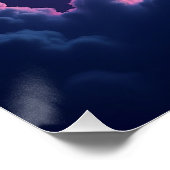 Galactic Sunrise Over the Clouds Poster (Ecke)